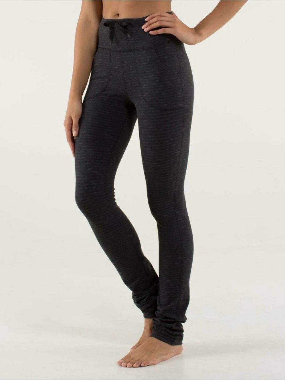 Lululemon Skinny Will Pant Pique Luon Black 4 *Cropped